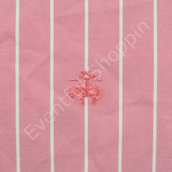 Brooks Brothers Oxford Shirt Mens L Red Regent Non Iron OCBD Striped - Picture 4 of 5